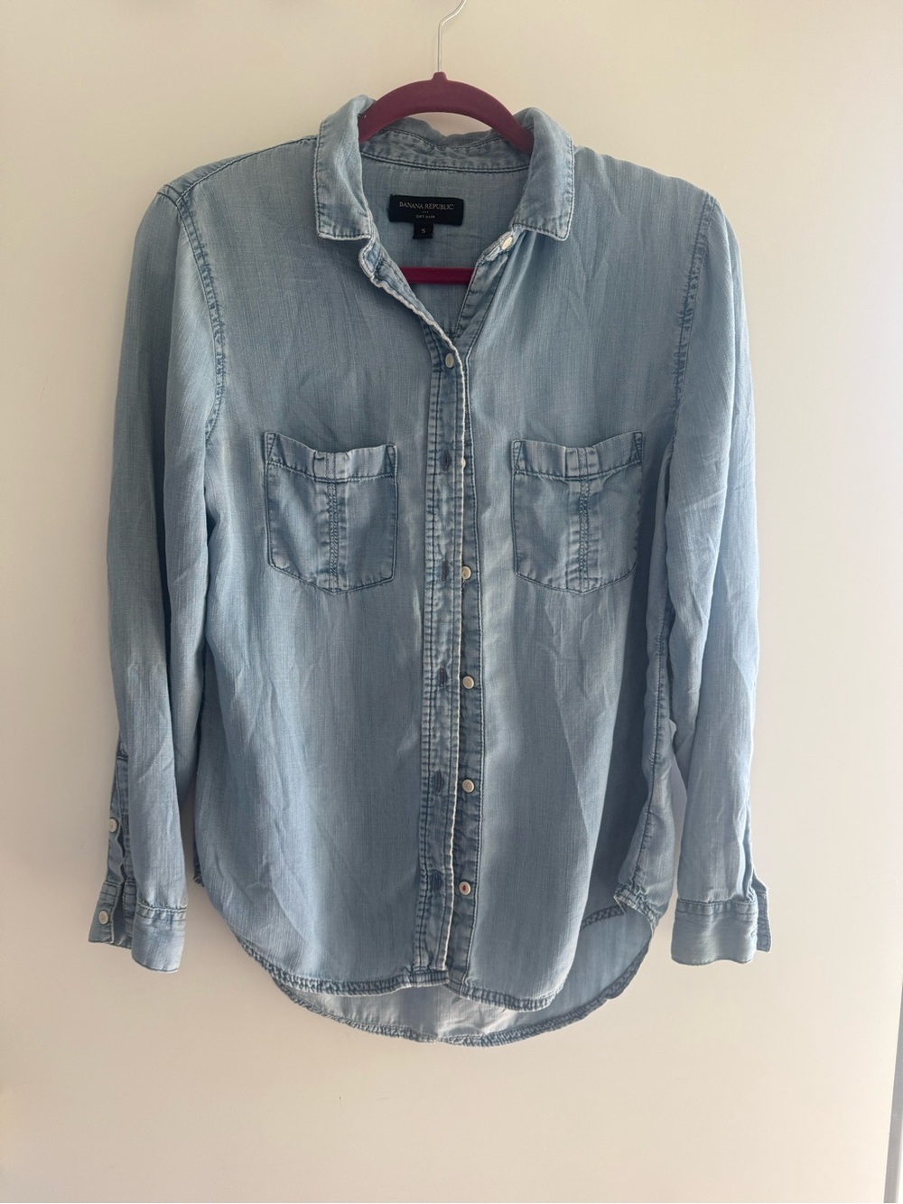 Banana Republic Light Blue Denim Button-Down Shirt